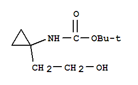 Carbamic acid, [1-(2-hydroxyethyl)cyclopropyl]-, 1,1-dimethylethyl ester (9ci) Structure,753023-57-3Structure