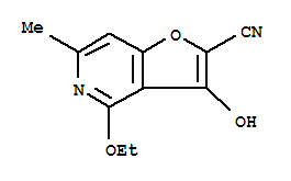 (9ci)-4-乙氧基-3-羥基-6-甲基-呋喃并[3,2-c]吡啶-2-甲腈結(jié)構(gòu)式_754926-10-8結(jié)構(gòu)式