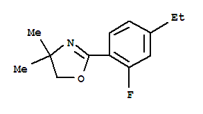 Oxazole, 2-(4-ethyl-2-fluorophenyl)-4,5-dihydro-4,4-dimethyl-(9ci) Structure,755014-07-4Structure