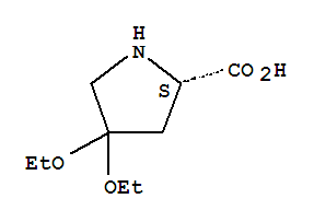 (9ci)-4,4-二乙氧基-L-脯氨酸結(jié)構(gòu)式_75776-61-3結(jié)構(gòu)式