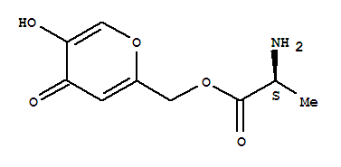 (9ci)-(5-羥基-4-氧代-4H-吡喃-2-基)L-丙氨酸甲酯結(jié)構(gòu)式_757915-07-4結(jié)構(gòu)式