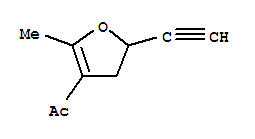 Ethanone,1-(5-ethynyl-4,5-dihydro-2-methyl-3-furanyl)- Structure,75822-59-2Structure