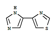 Thiazole, 4-(5-imidazolyl)- (4ci) Structure,758724-68-4Structure