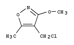 (9ci)-4-(氯甲基)-3-甲氧基-5-甲基-異噁唑結(jié)構(gòu)式_75989-22-9結(jié)構(gòu)式