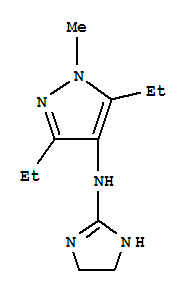 1H-pyrazol-4-amine,n-(4,5-dihydro-1h-imidazol-2-yl)-3,5-diethyl-1-methyl-(9ci) Structure,762185-95-5Structure