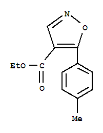 (9ci)-5-(4-甲基苯基)-4-異噁唑羧酸乙酯結(jié)構(gòu)式_76344-84-8結(jié)構(gòu)式