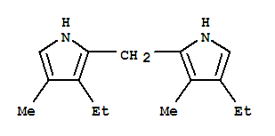 (9ci)-3-乙基-2-[(4-乙基-3-甲基-1H-吡咯-2-基)甲基]-4-甲基-1H-吡咯結(jié)構(gòu)式_763885-46-7結(jié)構(gòu)式