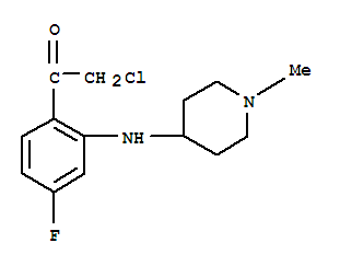 Ethanone, 2-chloro-1-[4-fluoro-2-[(1-methyl-4-piperidinyl)amino]phenyl]- Structure,764611-26-9Structure