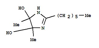 1H-imidazole-4,5-diol, 2-hexyl-4,5-dihydro-4,5-dimethyl- (9ci) Structure,765218-49-3Structure