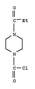 1-Piperazinecarbonyl chloride, 4-(1-oxopropyl)-(9ci) Structure,76535-76-7Structure