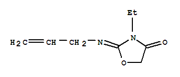 (9ci)-3-乙基-2-(2-丙烯基亞氨基)-4-噁唑烷酮結(jié)構(gòu)式_766515-27-9結(jié)構(gòu)式