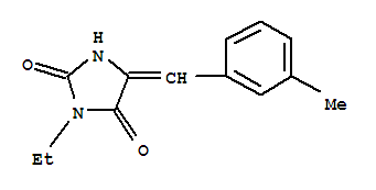 (9ci)-3-乙基-5-[(3-甲基苯基)亞甲基]-2,4-咪唑啉二酮結構式_767293-86-7結構式