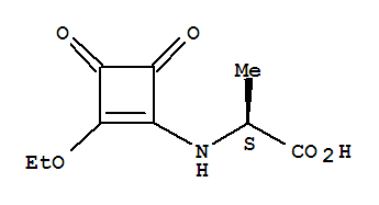 (9ci)-n-(2-乙氧基-3,4-二氧代-1-環(huán)丁烯-1-基)-L-丙氨酸結(jié)構(gòu)式_767354-27-8結(jié)構(gòu)式