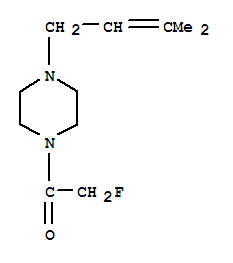 Piperazine, 1-(fluoroacetyl)-4-(3-methyl-2-butenyl)-(9ci) Structure,76825-94-0Structure