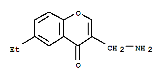 4H-1-benzopyran-4-one,3-(aminomethyl)-6-ethyl-(9ci) Structure,771573-79-6Structure