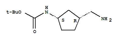 Carbamic acid, [(1s,3r)-3-(aminomethyl)cyclopentyl]-, 1,1-dimethylethyl ester Structure,774213-03-5Structure