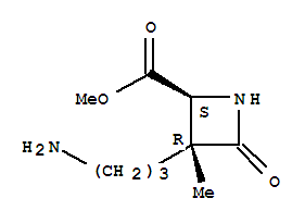 2-Azetidinecarboxylicacid,3-(3-aminopropyl)-3-methyl-4-oxo-,methylester,(2r,3s)-rel-(9ci) Structure,774525-13-2Structure