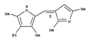 (9ci)-2-[(z)-(2,5-二甲基-3H-吡咯-3-基)甲基]-4-乙基-3,5-二甲基-1H-吡咯結構式_775273-39-7結構式