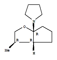 Pyrrolidine, 1-[(3r,3ar,6ar)-hexahydro-3-methyl-6ah-cyclopenta[b]furan-6a-yl]-, rel-(9ci) Structure,777078-96-3Structure