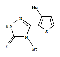 (9ci)-4-乙基-2,4-二氫-5-(3-甲基-2-噻吩)-3H-1,2,4-噻唑-3-硫酮結(jié)構(gòu)式_777875-20-4結(jié)構(gòu)式