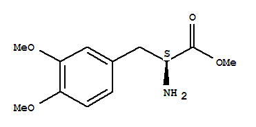 (S)-3,4-二甲氧基苯基丙氨酸甲酯結(jié)構(gòu)式_78083-80-4結(jié)構(gòu)式