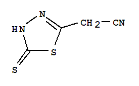 1,3,4-Thiadiazole-2-acetonitrile, 4,5-dihydro-5-thioxo- Structure,782407-51-6Structure