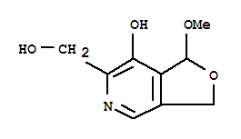 (9ci)-1,3-二氫-7-羥基-1-甲氧基-呋喃并[3,4-c]吡啶-6-甲醇結(jié)構(gòu)式_785716-50-9結(jié)構(gòu)式