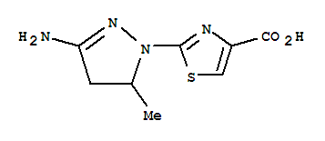 4-Thiazolecarboxylicacid,2-(3-amino-4,5-dihydro-5-methyl-1h-pyrazol-1-yl)-(9ci) Structure,785737-61-3Structure