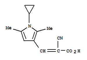 2-Propenoicacid,2-cyano-3-(1-cyclopropyl-2,5-dimethyl-1h-pyrrol-3-yl)-(9ci) Structure,790270-77-8Structure