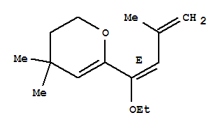 (9ci)-6-[(1e)-1-乙氧基-3-甲基-1,3-丁二烯基]-3,4-二氫-4,4-二甲基-2H-吡喃結構式_790662-04-3結構式