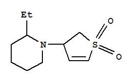 Piperidine, 1-(2,3-dihydro-1,1-dioxido-3-thienyl)-2-ethyl-(9ci) Structure,791581-80-1Structure