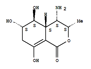 (9ci)-4-氨基-3,4,4a,5,6,7-六氫-5,6,8-三羥基-3-甲基-,(3alpha,4alpha,4abta,5bta,6alpha)-1H-2-苯并吡喃-1-酮結(jié)構(gòu)式_791740-94-8結(jié)構(gòu)式