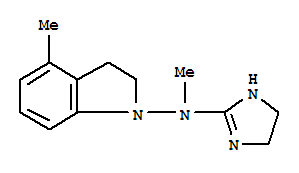 (9ci)-N-(4,5-二氫-1H-咪唑-2-基)-2,3-二氫-n,4-二甲基-1H-吲哚-1-胺結(jié)構(gòu)式_792137-87-2結(jié)構(gòu)式