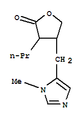 (9ci)-二氫-4-[(1-甲基-1H-咪唑-5-基)甲基]-3-丙基-2(3H)-呋喃酮結(jié)構(gòu)式_792934-17-9結(jié)構(gòu)式