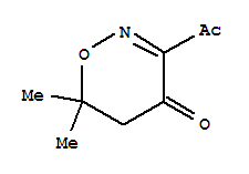 4H-1,2-oxazin-4-one, 3-acetyl-5,6-dihydro-6,6-dimethyl-(9ci) Structure,79310-96-6Structure