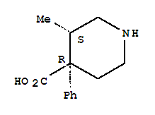 4-Piperidinecarboxylicacid,3-methyl-4-phenyl-,trans-(9ci) Structure,793621-70-2Structure