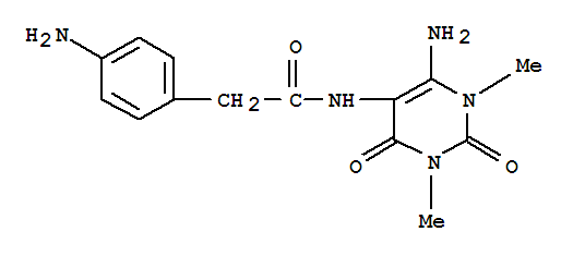  4-氨基-n-(6-氨基-1,2,3,4-四氫-1,3-二甲基-2,4-二氧代-5-嘧啶)-苯乙酰胺結(jié)構(gòu)式_794465-78-4結(jié)構(gòu)式