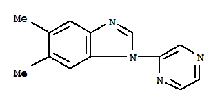 1H-benzimidazole,5,6-dimethyl-1-pyrazinyl-(9ci) Structure,796053-41-3Structure