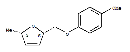 (2s,5s)-(9ci)-2,5-二氫-2-[(4-甲氧基苯氧基)甲基]-5-甲基-呋喃結構式_796843-77-1結構式