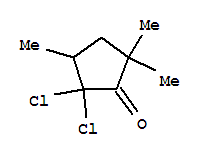 Cyclopentanone, 2,2-dichloro-3,5,5-trimethyl-(9ci) Structure,79699-56-2Structure