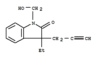 (9ci)-3-乙基-1,3-二氫-1-(羥基甲基)-3-(2-丙炔)-2H-吲哚-2-酮結(jié)構(gòu)式_797051-85-5結(jié)構(gòu)式