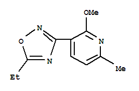 (9CI)-3-(5-乙基-1,2,4-噁二唑-3-基)-2-甲氧基-6-甲基-吡啶結(jié)構(gòu)式_797770-41-3結(jié)構(gòu)式
