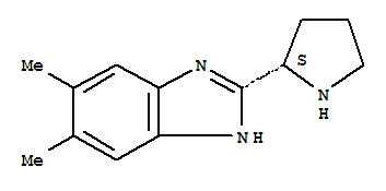 1H-benzimidazole,5,6-dimethyl-2-(2s)-2-pyrrolidinyl-(9ci) Structure,798545-62-7Structure