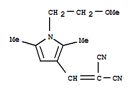 (9ci)-[[1-(2-甲氧基乙基)-2,5-二甲基-1H-吡咯-3-基]亞甲基]-丙二腈結構式_799253-17-1結構式