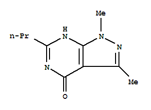 (9ci)-1,5-二氫-1,3-二甲基-6-丙基-4H-吡唑并[3,4-d]嘧啶-4-酮結(jié)構(gòu)式_799295-88-8結(jié)構(gòu)式