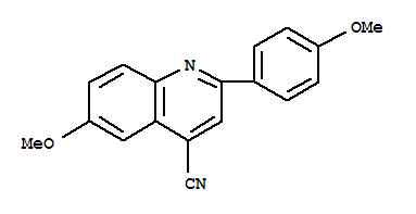 4-Quinolinecarbonitrile, 6-methoxy-2-(4-methoxyphenyl)- Structure,801233-89-6Structure