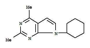 7H-pyrrolo[2,3-d]pyrimidine,7-cyclohexyl-2,4-dimethyl-(8ci) Structure,801996-84-9Structure