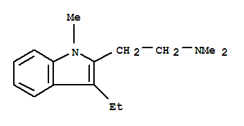 (8ci)-2-[2-(二甲基氨基)乙基]-3-乙基-1-甲基-吲哚結構式_802861-68-3結構式