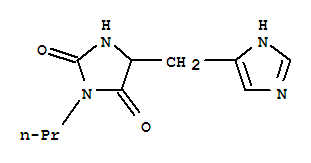 (9ci)-5-(1H-咪唑-4-甲基)-3-丙基-2,4-咪唑啉二酮結(jié)構(gòu)式_804435-18-5結(jié)構(gòu)式