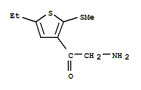 Ethanone, 2-amino-1-[5-ethyl-2-(methylthio)-3-thienyl]-(9ci) Structure,805179-80-0Structure